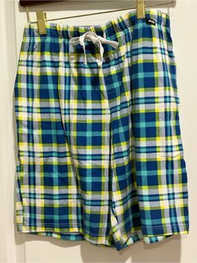 Skin Men's Plaid Boxers in Blue, Green & White